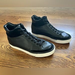 Rag & Bone Army High black leather sneakers